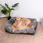 Jumbo Large Orthopedic Dog Bed Memory Foam Quilted Bolstered Pet Sofa Couch Elevated Cushion Warm Waterproof Mattress - shimendi