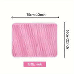 1Pc Large Size Cat Litter Mat-Advanced Honeycomb Double Layer Design,Urine Waterproof,Easy Cleaning,Scatter Control,Stay Clean - shimendi