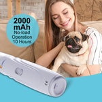 Dog Nail Grinder USB Rechargeable Electric Pet Paws Clipper & Trimmer Painless Paws Grooming Quiet 2-Speed Dog Nail File - shimendi