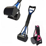 Long Handle Foldable Pet Pooper Scooper Easy Pick Up Animal Feces Picker Pet Outdoor Cleaning Tools - shimendi