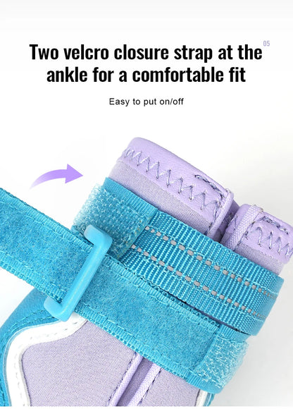 Truelove Dog Shoes for Large Medium Dog Boots & Paw Protectors for Winter Snowy Day Pavement Waterproof with TPR Sole TLS3963