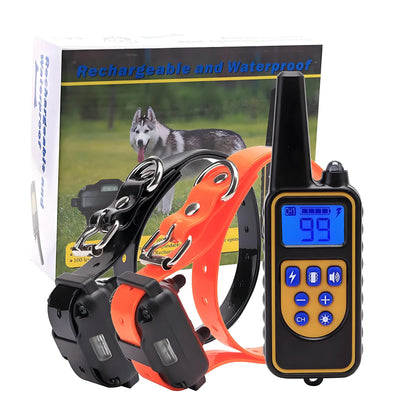 800m Dog Training Collar LCD Screen Waterproof Pet Electronic Collar Remote Control Trainer For Most Dogs