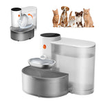 New Stainless Steel Bowl Pet Intelligent Pouring Water Dispenser Automatically Purifies The Wireless Drinking Bowl For Cats - shimendi