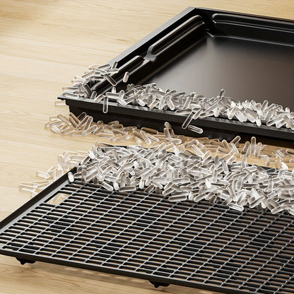 KEMORELA 2-in-1 Dog Potty Tray And Cat Litter Mat Non-Slip Waterproof Soft Paw-Friendly Grid Pattern for Easy Cleaning