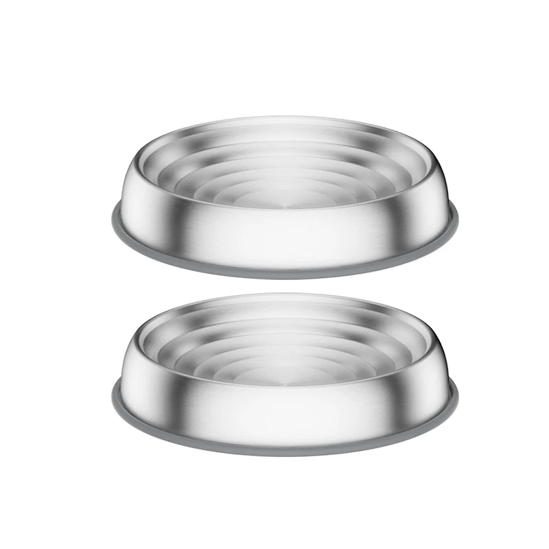 304 Stainless Steel Cat Dog Pet Bowl Non Slip Durable Anti Overthrow Shallow Mouth Design Not Black Chin Grain Basin
