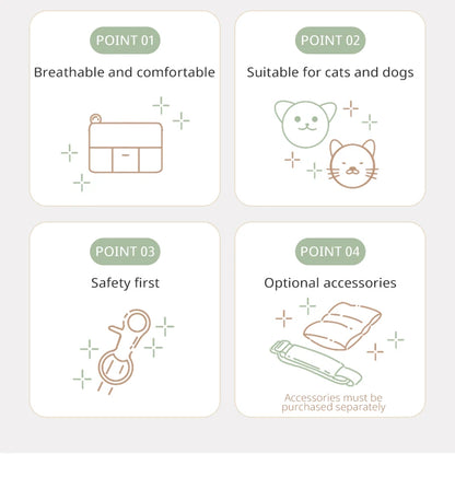 Pet Travel Backpack Outdoor Tote Bag Backpack For Puppy Summer breathable style Chihuahua Dog Supplies Suitable For Small Pets