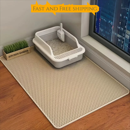 Cat Litter Mat Pet Toilet Non Slip Pet Litter Box Filter Mat Double Layer Wear Resistant Waterproof Cat Litter Mat Pet Supplies