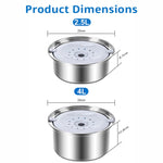 4L large-capacity pet suspended water bowl stainless steel dog food bowl spill-proof drip-free cat water dispenser shimendi Sécurité et Confort pour Chien chat| Shimendi