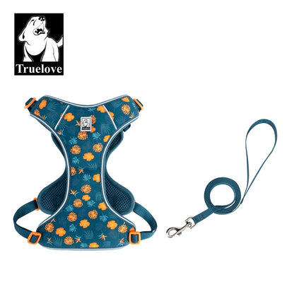 Truelove Pet Harness and Leash Set Ultra-Lightweight Breathable High Quality Nylon Mesh Reflective Night Training Dog TLH2918