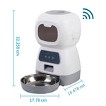 3.5L Automatic Pet Feeder For Cats WiFi Smart Swirl Slow Dog Feeder With Voice Recorder Large Capacity Timing Cat Food Dispenser - shimendi