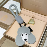 Cute Poodle Leather Keychain Couples Rhinestone Charm Car Key Ring Luxury Bag Pendant Birthday Gift  for Women Daily Accessory shimendi Sécurité et Confort pour Chien chat| Shimendi