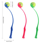 Pet Throwing Stick Toy - Interactive Ball Launcher for Dogs Cats Training, Fetch Game with Rubber Balls - shimendi