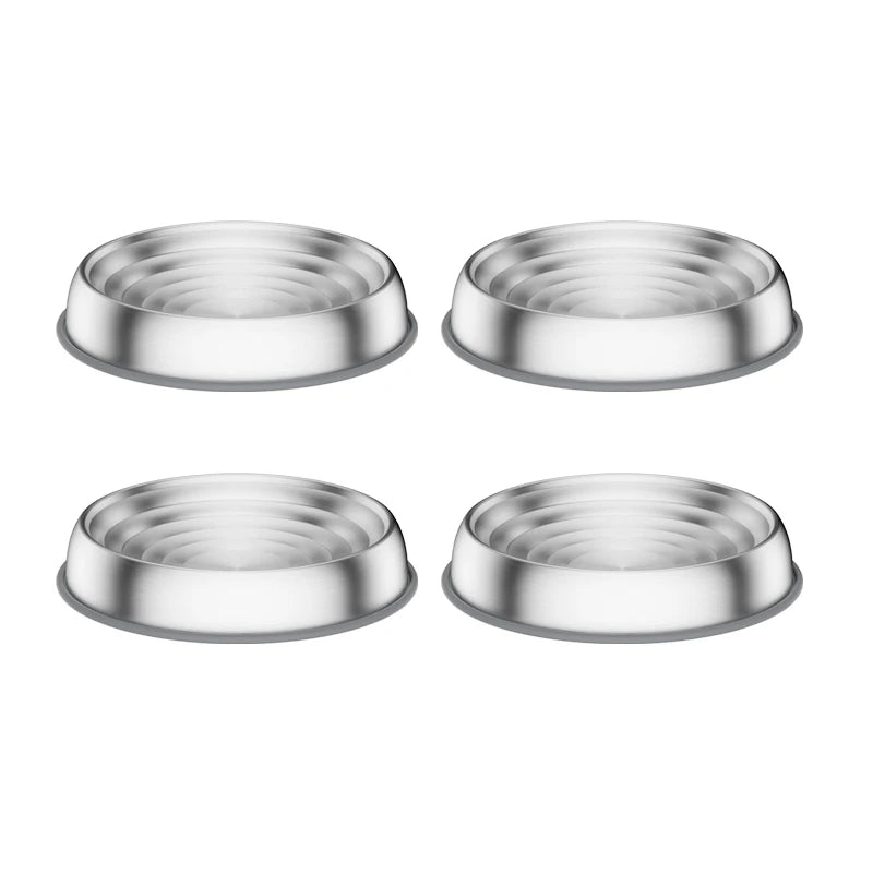304 Stainless Steel Cat Dog Pet Bowl Non Slip Durable Anti Overthrow Shallow Mouth Design Not Black Chin Grain Basin