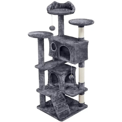 Large Cat House for for Kittens & Cat Tree Cat Tower Condo with 2 Condos Scratching Posts Large Cat House for for Kittens & Cats
