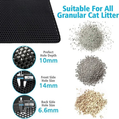 Cat Litter Mat Pet Toilet Non Slip Pet Litter Box Filter Mat Double Layer Wear Resistant Waterproof Cat Litter Mat Pet Supplies