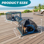 3-in-1 Portable Mesh Pet Fence Playhouse Multi-Animal Cage with Tunnel Indoor Outdoor Easy Setup for Cats And Small Animals shimendi Sécurité et Confort pour Chien chat| Shimendi