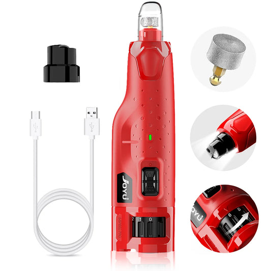 Dog Nail Grinder Dustproof with 2 LED Light - Super Quiet Powerful 6-Speed Nail Trimmer File for Small Medium Large Dogs dog acc - shimendi
