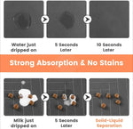 S（little kitten ）、M、L bsorbent Pet Feeding Mat, Waterproof Placemat for Dog & Cat Food & Water Bowls, Quick-Dry Rubber Backing shimendi Sécurité et Confort pour Chien chat| Shimendi