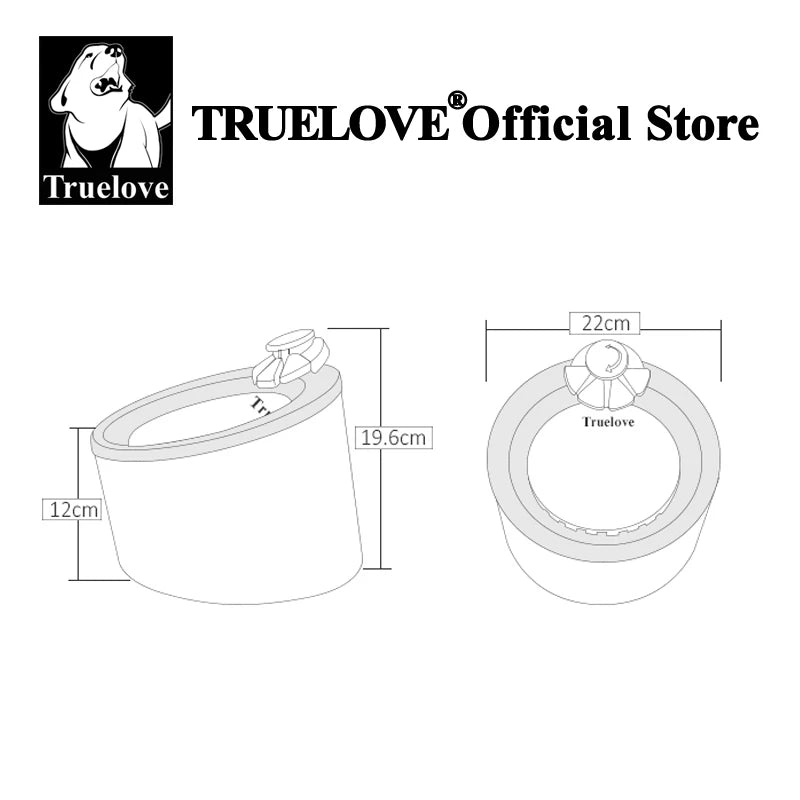 Truelove Pet Water Fountain Automatic Cat Water Fountain Electric Mute Water Feeder USB Dog Drinker Bowl Pet Drinking Dispenser