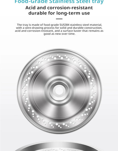 New 3.2L Stainless Steel Cat Water Fountain, USB Auto Smart Pet Drinking Fountain with Visual Water Window, Silent Pump for Cats