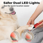 Dog Nail Grinder Dustproof with 2 LED Light - Super Quiet Powerful 6-Speed Nail Trimmer File for Small Medium Large Dogs dog acc - shimendi