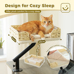 Cat Desk Bed, 360° Rotatable Cat Bed Stand for Indoor Cats, Adjustable Cat Basket, Cats Hammock for Table, Soft Cat Bed for Desk - shimendi