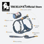 Truelove Pet Harness Leash Set Harris Tweed Fabric No Pull Dog Vest Harness for Walking Training Adjustable Easy Control TLH2912 - shimendi