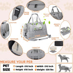 Pet Carrier Bag Airline Approved Up for Cats and Dogs Up to 20LBs, Soft Cat Carrier Dog Carrier Travel Kitten Carrier with Mat - shimendi