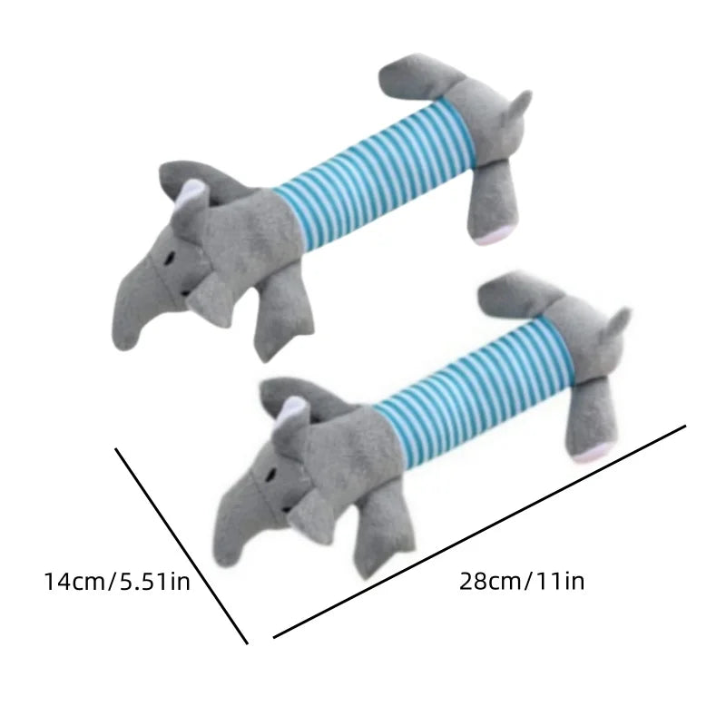 Molar Dog Toy Plush Supplies Fit For All Puppy Pet Squeak Chew Toy Funny Durable Chew Elephant Duck Pig Toy Pets Supplies Molar
