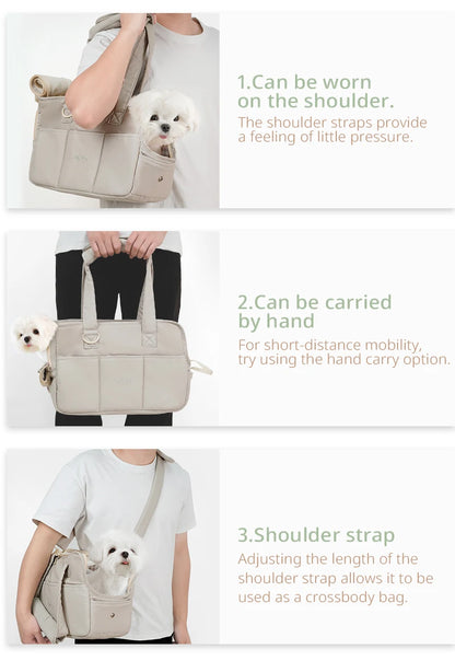 Pets go out and pack puppies. Portable one-shoulder bags are suitable for cats and small dogs to carry outdoors than bears.