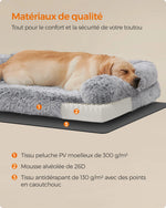 Feandrea FluffyHug Dog Bed, Puppy Sofa, XXL Size, for Large Dogs, Honeycomb Foam, with Removable Washable Cover - shimendi