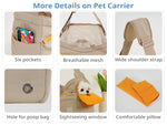 Foldable Pet Carrier Backpack for Small Medium Dogs, Airline Approved Soft Sided Dog Travel Bag with Breathable Mesh - shimendi