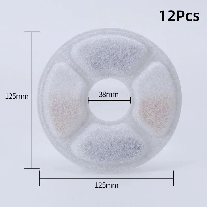 Replacement Filter For Cat Dog Water Drinking Fountain Activated Carbon Replaced Filters 6-12pcs Fountain Dispenser Feeders