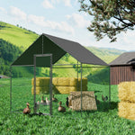 Heavy Duty Upgrade Outdoor Chicken Coop Large Metal Chicken Run Walkin Poultry Habitat Chicken Poultry Cage w/ Waterproof Cover shimendi Sécurité et Confort pour Chien chat| Shimendi