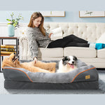Large Dog Bed Soft Comfortable Anti Allergy Warm Fleece Removable Washable Cover Pet Bed Waterproof - shimendi