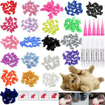 Cat Nail Caps Pet Cat Soft Paws Nail Protector Cover With Free Adhesive Glue + Applicator  20pcs/lot for Kitten - shimendi