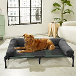 XXL XL Large Dog Bed Outdoor Raised Dog Bed with Cooling Breathable Mat and Soft Plush Mat Pet Puppy Camping Cot for Home Garden - shimendi