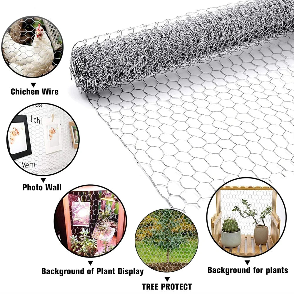 25M Roll Welded Chicken Wire Mesh Animal Fence Barrier Garden Fencing Net Strong