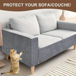 60x200cm Cat Scratcher Sofa Protector Cats Scratcher Pad Board Protection Trimmable Self-adhesive Carpet DIY Cat Scratch Mat - shimendi