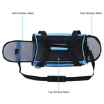 Pet Portable Foldable Four Sided Breathable Mesh Pet Bag Cat and Dog One Shoulder Travel Bag Crossbody Handbag Backpack Cat Bag - shimendi