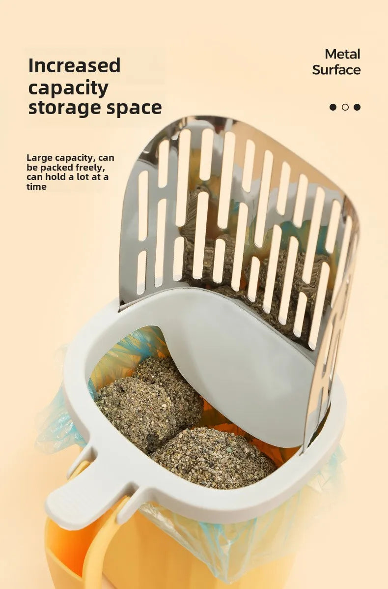 New Cat Litter Shovel Scoop with Refill Bag for Pet Filter Clean Toilet Garbage Picker Cat Supplies Cat Litter Box Self Cleaning