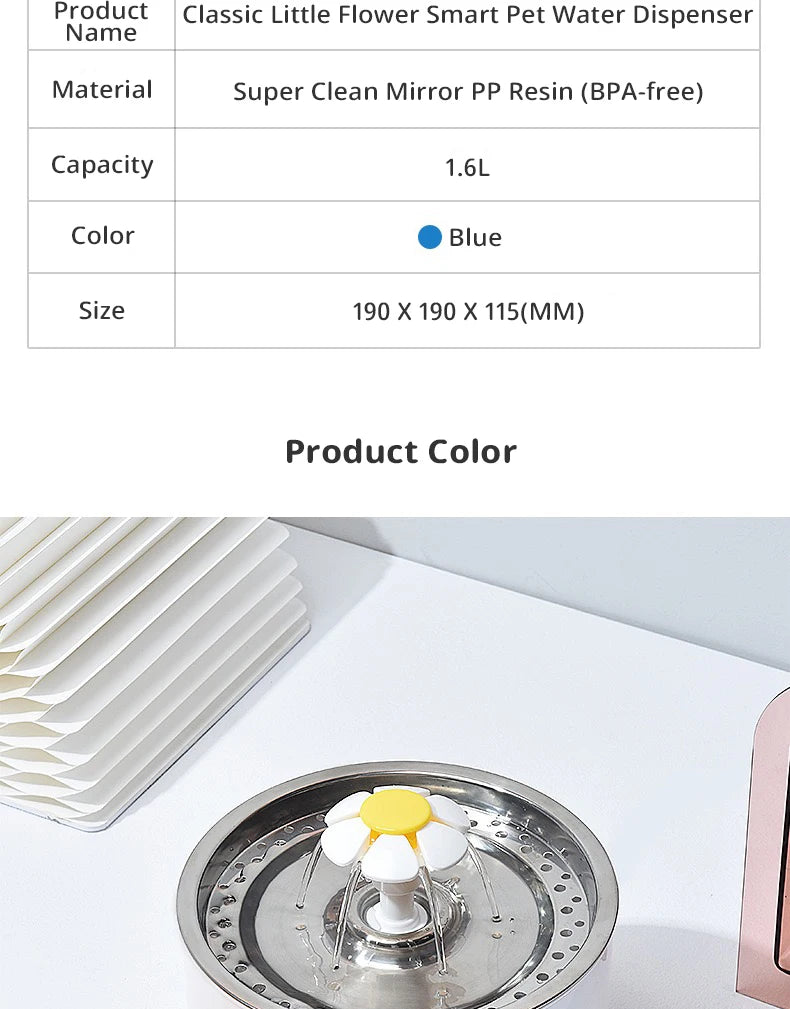 New 3.2L Stainless Steel Cat Water Fountain, USB Auto Smart Pet Drinking Fountain with Visual Water Window, Silent Pump for Cats