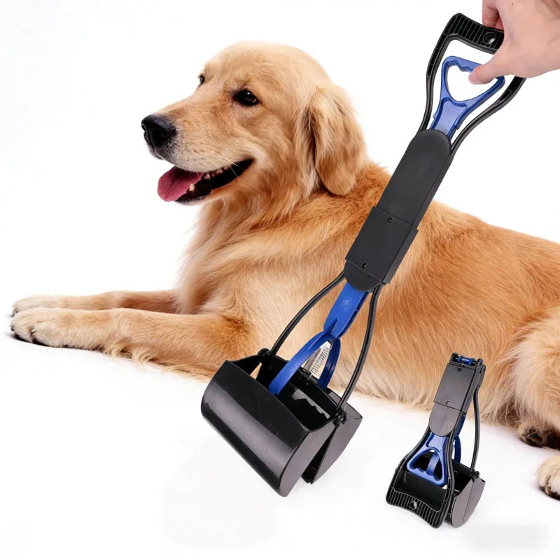 Foldable Long Handle Pet Poop Picker Dog Waste Cleaner Outdoor Poop Scooper Home Cleaning Tool Supplies