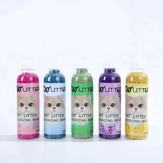 Cat Litter Deodorizing Beads Bottle - Odor Eliminator for Comfortable Home Smell Freshener for Cat Litter Box