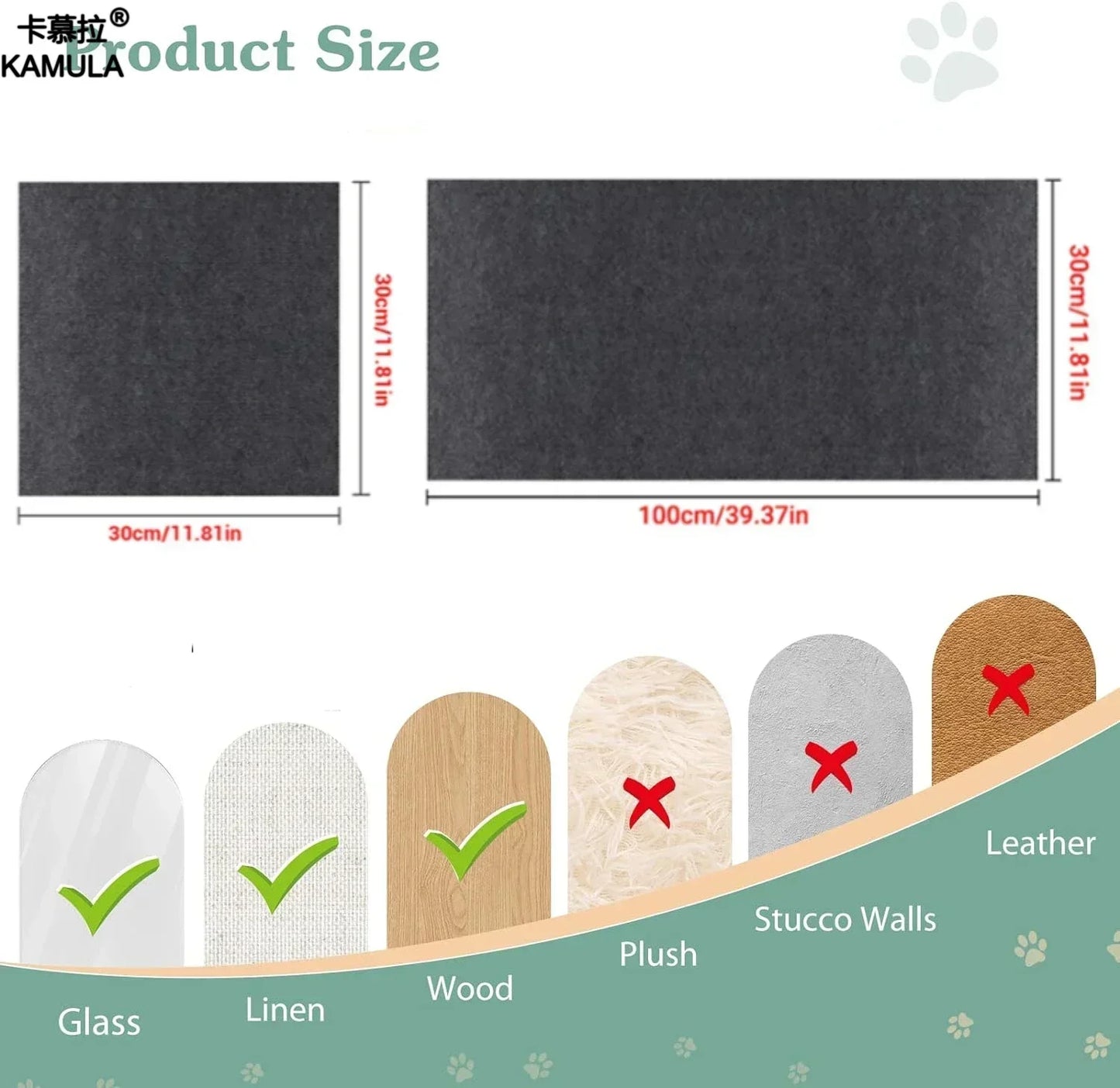 Cat Scratching Mat with Self-Adhesive Trimmable Cat Carpet Cat Scratching Carpet Corner Wall Cat DIY Scratch Furniture Protector