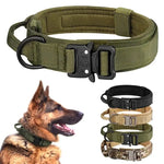 Pet Products Outdoor Tactical Dog Collar Metal Buckle Breathability Nylon Collar Medium and Large Dog Training Neck Collar Dog - shimendi