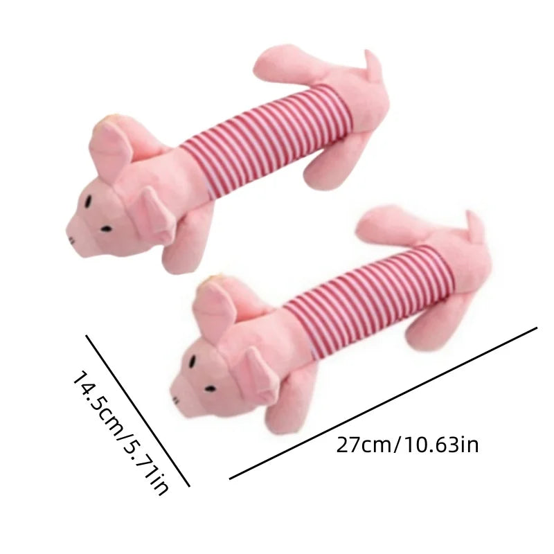 Molar Dog Toy Plush Supplies Fit For All Puppy Pet Squeak Chew Toy Funny Durable Chew Elephant Duck Pig Toy Pets Supplies Molar