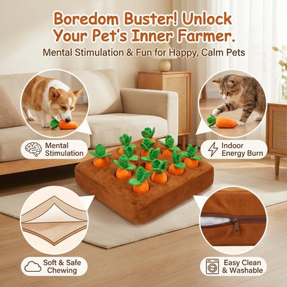 Snuffle Mat Dog Plush Toy For Carrot Field Nose Work Game Interesting Products Care Dogs Nose Training Pet Products Dog Stuff