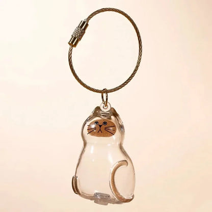 Ginger Cat Keychain Pendant Backpack Siamese Calico Hair