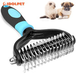 Professional Pet Deshedding Brush 2 Sided Dematting Dog Comb Cat Brush Rake Puppy Grooming Tools Undercoat Shedding Flying Hair - shimendi Professional Pet Deshedding Brush 2 Sided Dematting Dog Comb Cat Brush Rake Puppy Grooming Tools Undercoat Shedding Flying Hair shimendi   shimendi 